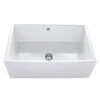 Caple Large Single Bowl Farmhouse White Ceramic Kitchen Sink - 762 X 457mm