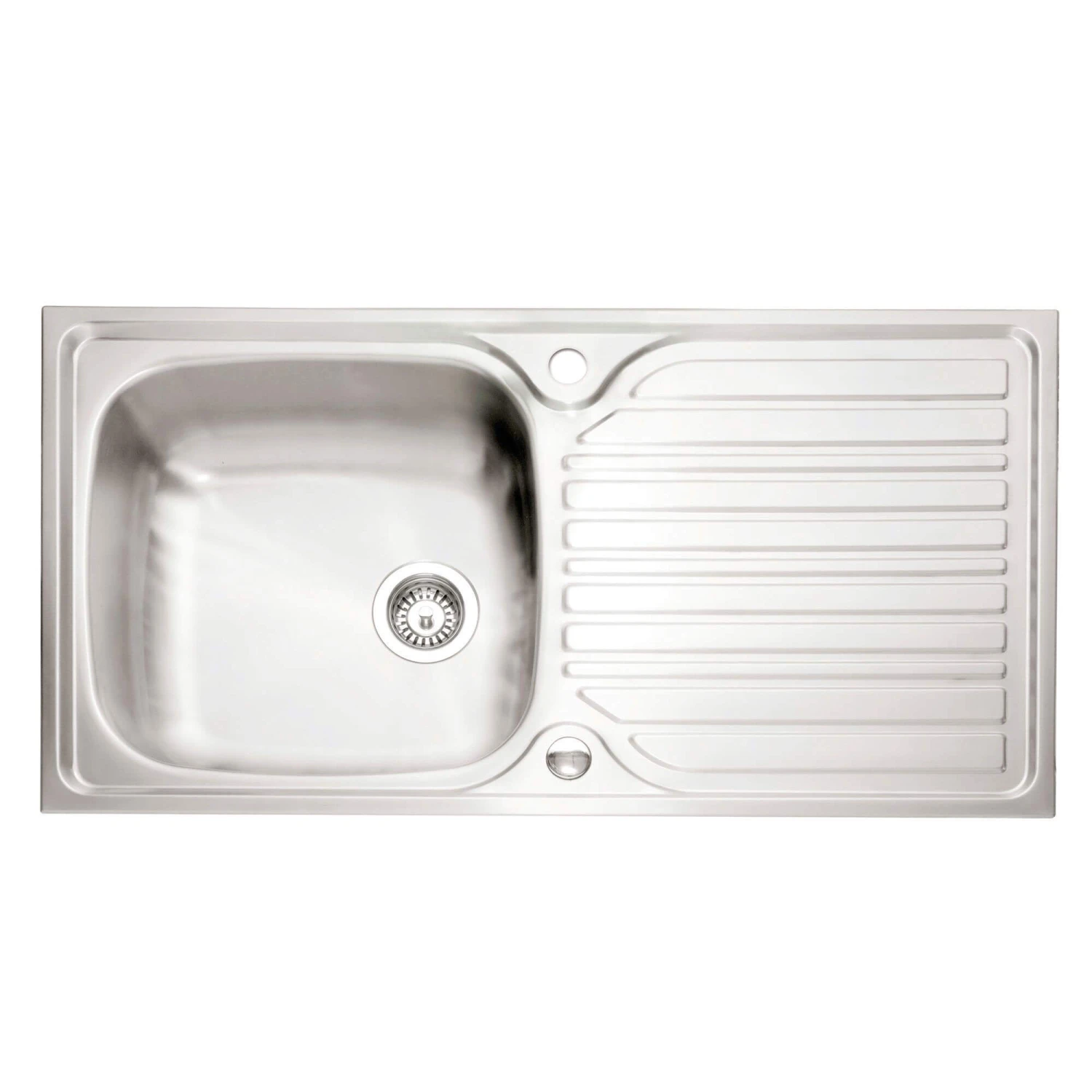 Caple Crane 1 Bowl Satin Stainless Steel Sink & Waste Kit With Reversible Drainer - 965 X 510mm 3 Caple Crane 1 Bowl Satin Stainless Steel Sink & Waste Kit With Reversible Drainer - 965 X 510mm