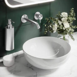 Crosswater 3ONE6 Stainless Steel Wall Mounted 2 Hole Basin Mixer Tap 8 Crosswater 3ONE6 Stainless Steel Wall Mounted 2 Hole Basin Mixer Tap -Vado Sale Store crosswater 3one6 wall mounted 2 hole basin mixer lifestyle 1