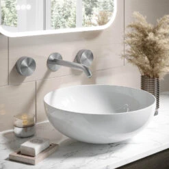 Crosswater 3ONE6 Stainless Steel Wall Mounted 3 Hole Basin Mixer Tap 10 Crosswater 3ONE6 Stainless Steel Wall Mounted 3 Hole Basin Mixer Tap -Vado Sale Store crosswater 3one6 wall mounted 3 hole basin mixer lifestyle 1