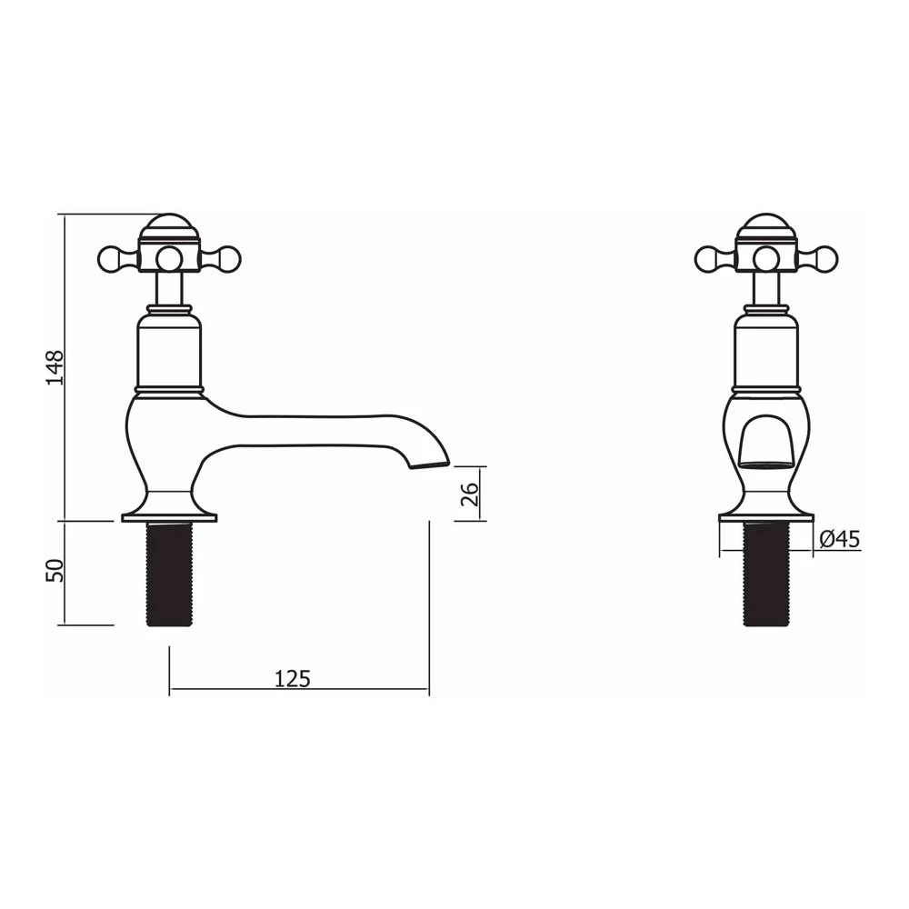 Crosswater Belgravia Crosshead Long Nose Basin Tap - Chrome 5 Crosswater Belgravia Crosshead Long Nose Basin Tap - Chrome - Image 3
