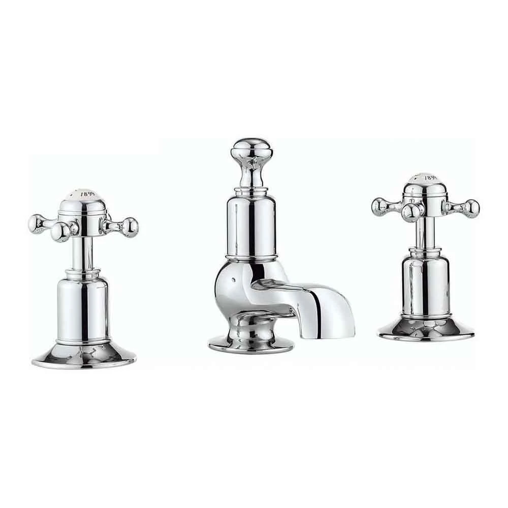 Crosswater Belgravia Crosshead 3 Hole Basin Mixer - Chrome 5 Crosswater Belgravia Crosshead 3 Hole Basin Mixer - Chrome - Image 3