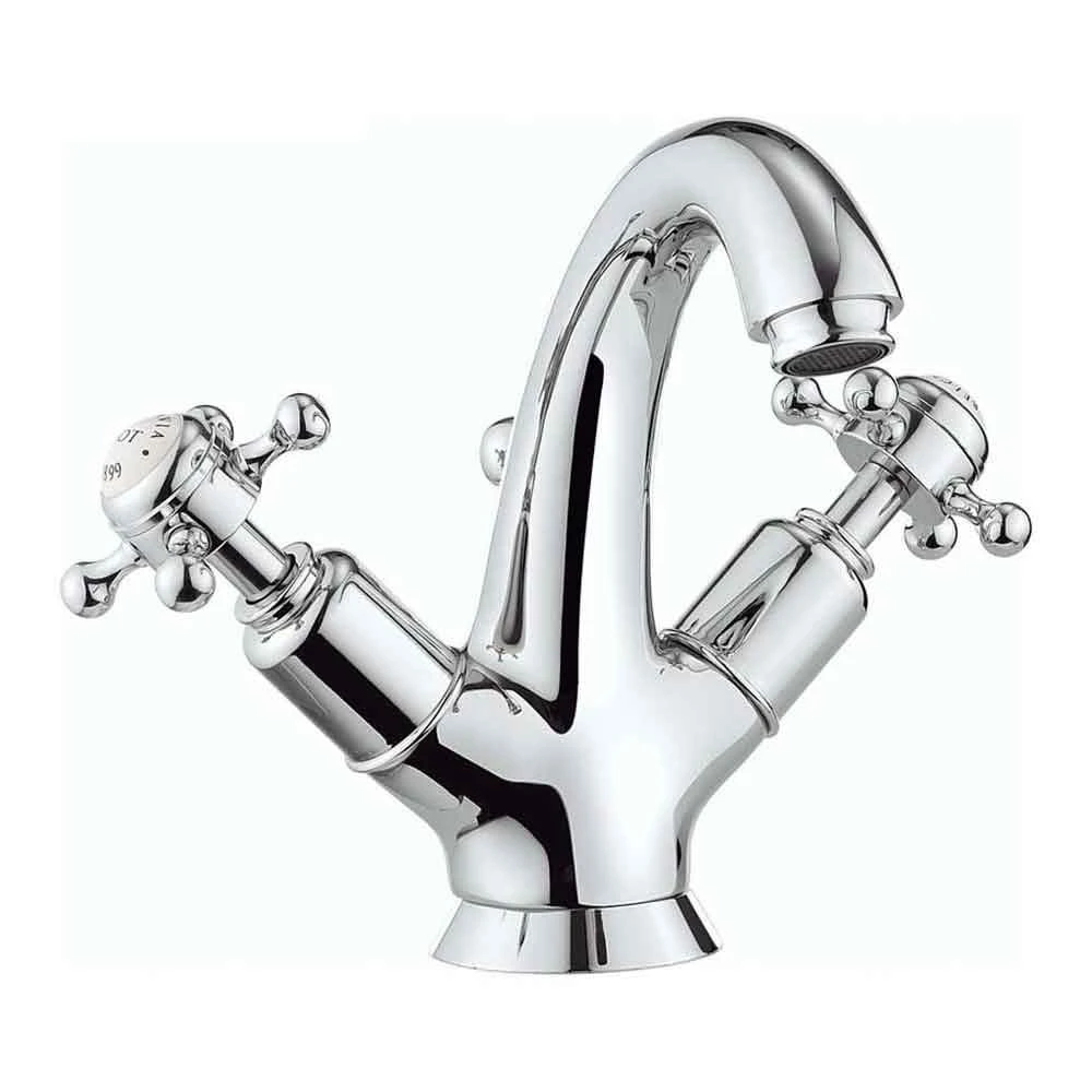 Crosswater Belgravia Crosshead High Neck Mono Basin Mixer - Chrome 4 Crosswater Belgravia Crosshead High Neck Mono Basin Mixer - Chrome - Image 2