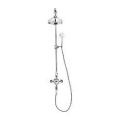 Crosswater Belgravia Multifunction Shower Valve With Slide Rail And Handset And Fixed Shower Head - 8 Inch Nickel Shower Head 16 Crosswater Belgravia Multifunction Shower Valve With Slide Rail And Handset And Fixed Shower Head - 8 Inch Nickel Shower Head -Vado Sale Store crosswater belgravia exposed valve shower handset