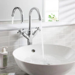 Crosswater Belgravia Crosshead Chrome Tall Monobloc Basin Mixer