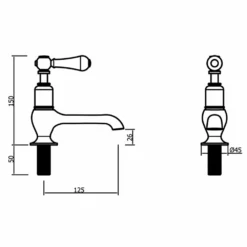 Crosswater Belgravia Lever Long Nose Basin Pillar Taps -Vado Sale Store crosswater belgravia pillar taps bl140dnclv tech