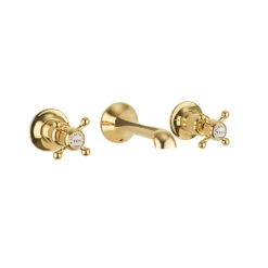 Crosswater Belgravia Crosshead Wall Mounted 3 Hole Basin Mixer Tap - Unlacquered Brass 9 Crosswater Belgravia Crosshead Wall Mounted 3 Hole Basin Mixer Tap - Unlacquered Brass -Vado Sale Store crosswater belgravia unlacquered brass basin 3 hole wall set