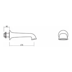 Crosswater Belgravia Wall Mounted Bath Spout - Unlacquered Brass 11 Crosswater Belgravia Wall Mounted Bath Spout - Unlacquered Brass -Vado Sale Store crosswater bl0370wc dimensions