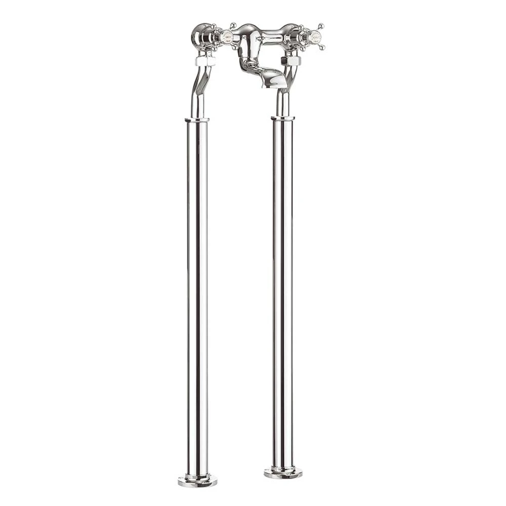 Crosswater Belgravia Crosshead Floor Standing Bath Filler - Unlacquered Brass 3 Crosswater Belgravia Crosshead Floor Standing Bath Filler - Unlacquered Brass