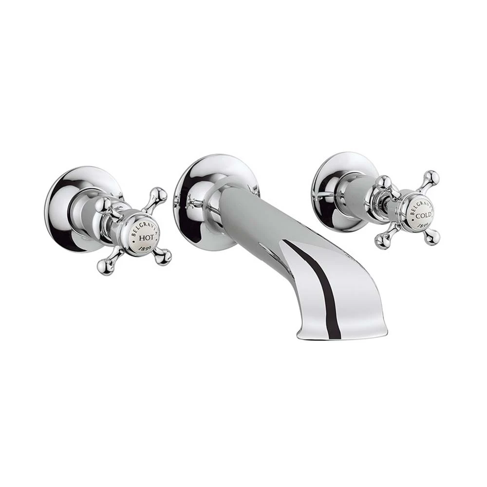 Crosswater Belgravia Crosshead Wall Mounted Bath Filler With Concealed Valves 3 Crosswater Belgravia Crosshead Wall Mounted Bath Filler With Concealed Valves