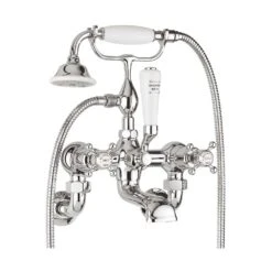 Crosswater Belgravia Crosshead Wall Mounted Bath Shower Mixer With Handset Kit