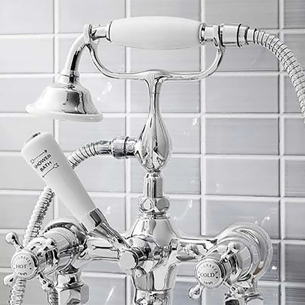Crosswater Belgravia Crosshead Wall Mounted Bath Shower Mixer With Handset Kit 5 Crosswater Belgravia Crosshead Wall Mounted Bath Shower Mixer With Handset Kit - Image 3
