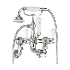 Crosswater Belgravia Lever Wall Mounted Bath Shower Mixer With Handset Kit