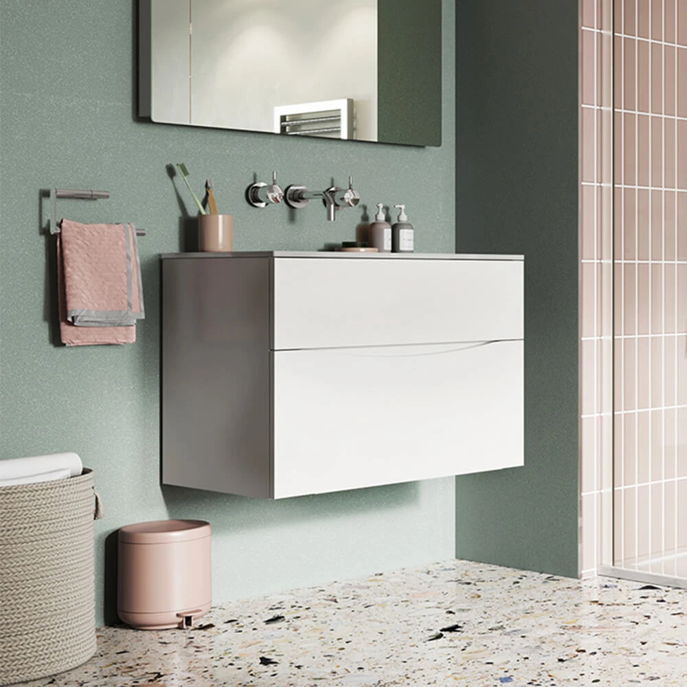 Crosswater MPRO Wall Mounted Basin Mixer With Twin Levers & Spout - Chrome 13 Crosswater MPRO Wall Mounted Basin Mixer With Twin Levers & Spout - Chrome - Image 11