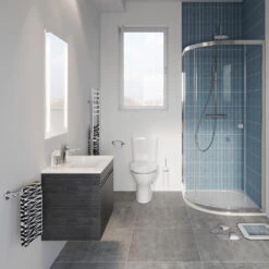 Crosswater Elite 50 Back Lit Mirror - 800 X 500mm -Vado Sale Store crosswater clear 6 quadrant single door 900 room set 2