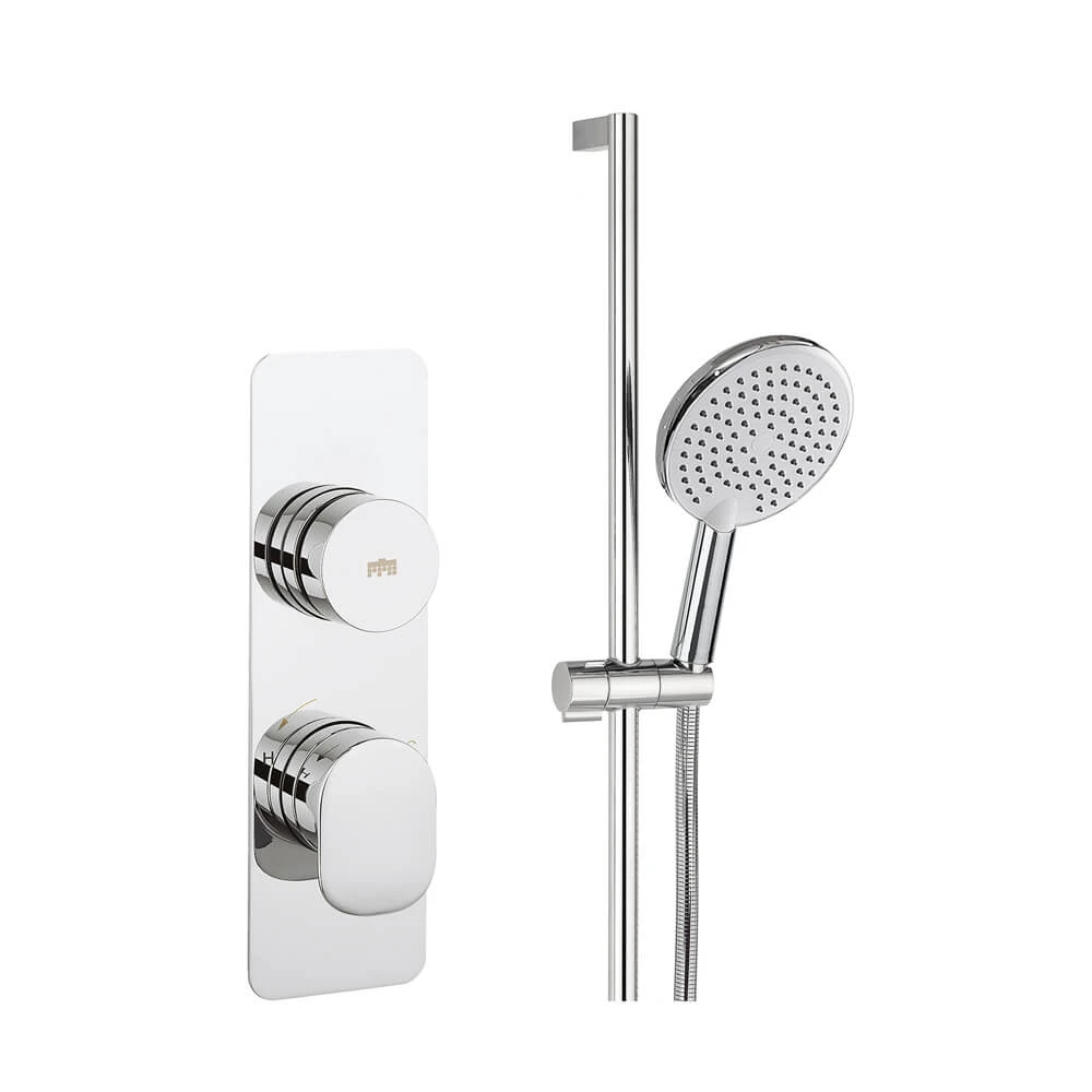 Crosswater Dial Pier 1 Outlet Concealed Shower Valve With Slide Rail Kit, Handset & Hose 4 Crosswater Dial Pier 1 Outlet Concealed Shower Valve With Slide Rail Kit, Handset & Hose - Image 2