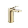 Crosswater Glide II Mono Basin Mixer Tap - Brushed Stainless Steel Effect -Vado Sale Store crosswater glide ii mono basin mixer brushed brass cutout