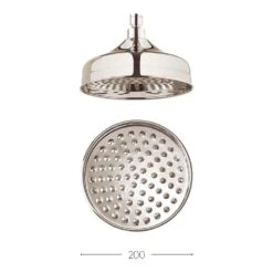 Crosswater Belgravia Multifunction Shower Valve With Cradle Handset Kit & Fixed Shower Head - 200mm Nickel Shower Head -Vado Sale Store crosswater hg cradlen var detail3