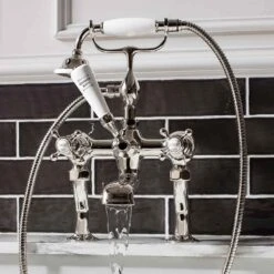 Crosswater Belgravia Crosshead Bath Shower Mixer - Nickel -Vado Sale Store crosswater hg422dn var detail2