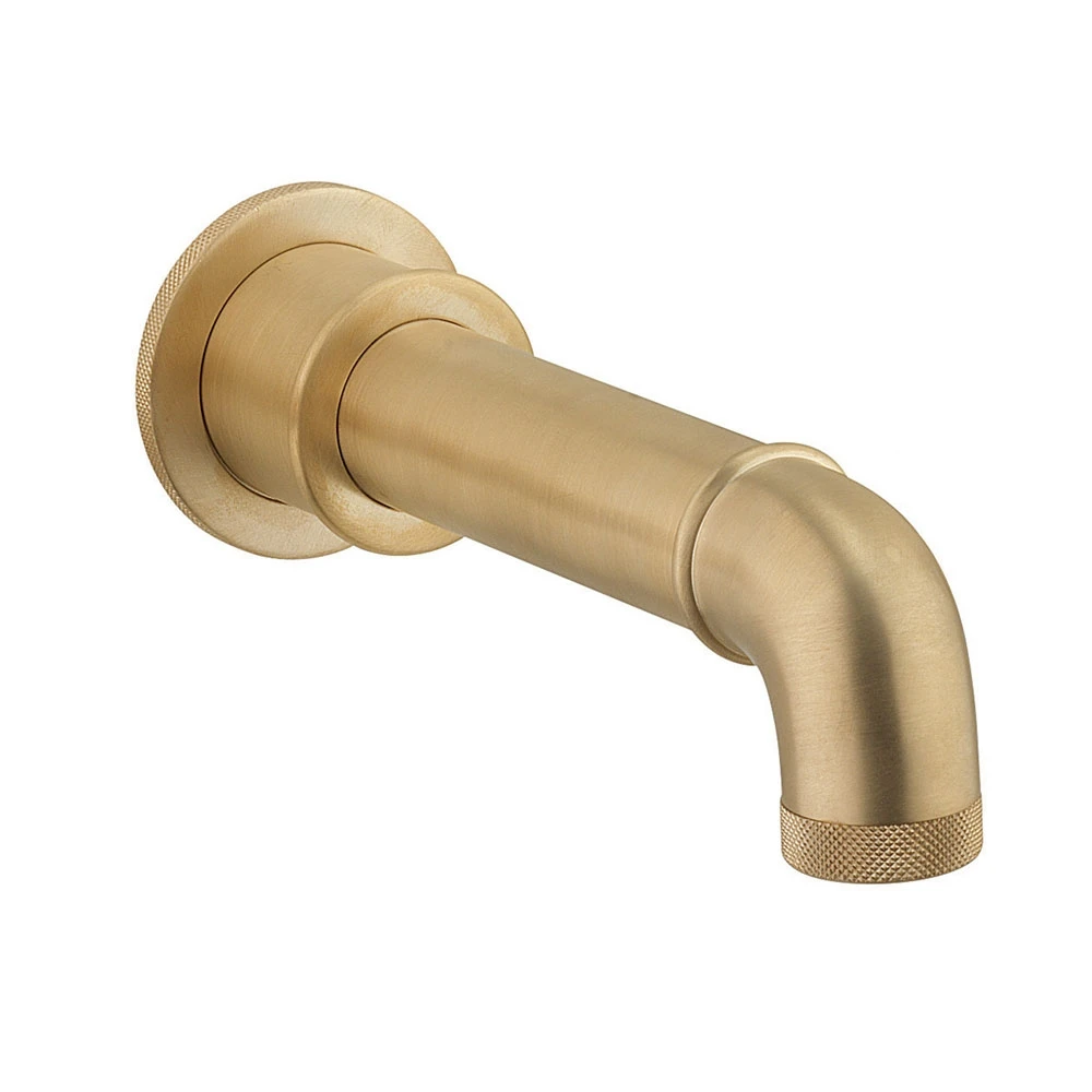 Crosswater MPRO Industrial Bath Spout - Unlacquered Brushed Brass 3 Crosswater MPRO Industrial Bath Spout - Unlacquered Brushed Brass
