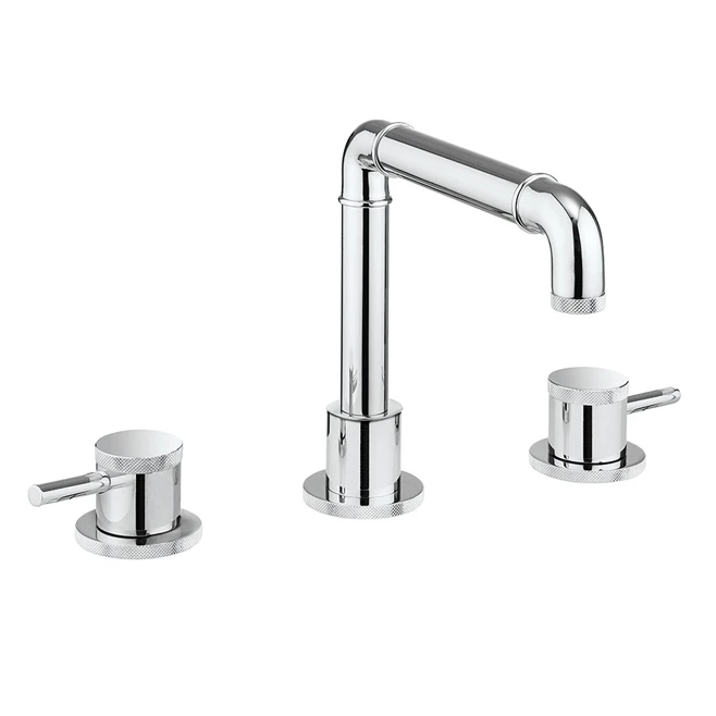 Crosswater MPRO Industrial 3 Hole Deck Mounted Basin Mixer Tap - Chrome 6 Crosswater MPRO Industrial 3 Hole Deck Mounted Basin Mixer Tap - Chrome - Image 4
