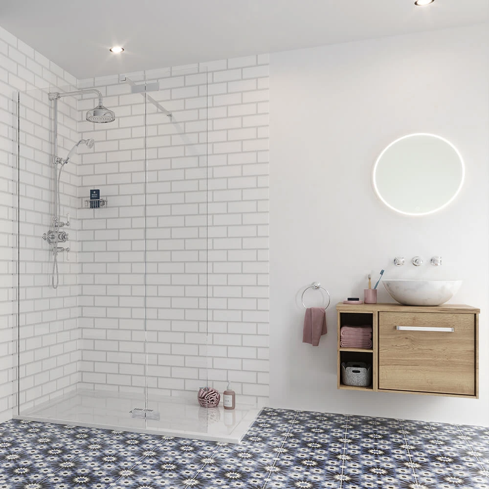 Crosswater Belgravia Multifunction Shower Valve With Slide Rail And Handset And Fixed Shower Head - 8 Inch Nickel Shower Head 9 Crosswater Belgravia Multifunction Shower Valve With Slide Rail And Handset And Fixed Shower Head - 8 Inch Nickel Shower Head - Image 7