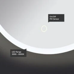 Crosswater Infinity Illuminated Mirror With Colour Change LED's - 600mm -Vado Sale Store crosswater infinity led mirror pir sensor feature