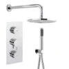 Crosswater Dial Kai Lever 2 Control Shower Valve With Single Mode Handset, Fixed Head & Arm 2 Crosswater Dial Kai Lever 2 Control Shower Valve With Single Mode Handset, Fixed Head & Arm -Vado Sale Store crosswater kai lever 2way valve fixed head handset
