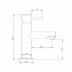 Crosswater Kai Lever Mini Basin Monobloc 7 Crosswater Kai Lever Mini Basin Monobloc -Vado Sale Store crosswater kai lever mini basin mixer tech