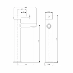 Crosswater Kai Lever Tall Basin Monobloc 9 Crosswater Kai Lever Tall Basin Monobloc -Vado Sale Store crosswater kai tall basin mixer lever tech