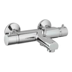 Crosswater Kai Exposed Thermostatic Bath Shower Mixer With Integrated Bath Spout