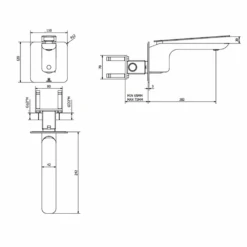 Crosswater KH Zero 2 Wall Mounted Basin Mixer 7 Crosswater KH Zero 2 Wall Mounted Basin Mixer -Vado Sale Store crosswater khzero 2 wall basin tap kh02120wnc tech