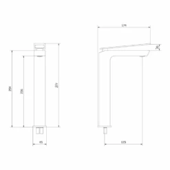 Crosswater KH Zero 3 Tall Mono Basin Mixer -Vado Sale Store crosswater khzero 3 tall basin tap kh03112dnc tech