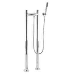 Crosswater Kai Lever Floor Standing Bath Shower Mixer With Handset Kit