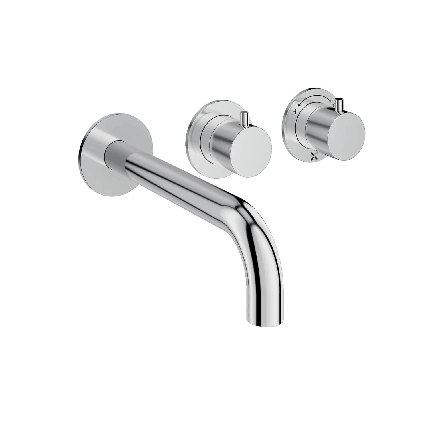 Crosswater Module 2 Outlet Concealed Thermostatic Shower Valve & Bath Spout - Brushed Stainless Steel Effect 4 Crosswater Module 2 Outlet Concealed Thermostatic Shower Valve & Bath Spout - Brushed Stainless Steel Effect - Image 2