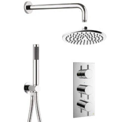 Crosswater MPRO 2 Outlet 3 Handle Shower Bundle - Chrome