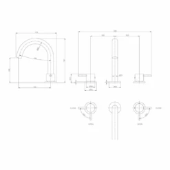 Crosswater MPRO 3 Hole Basin Mixer Tap - Matt White -Vado Sale Store crosswater mpro 3 hole basin tap pro135dnc tech