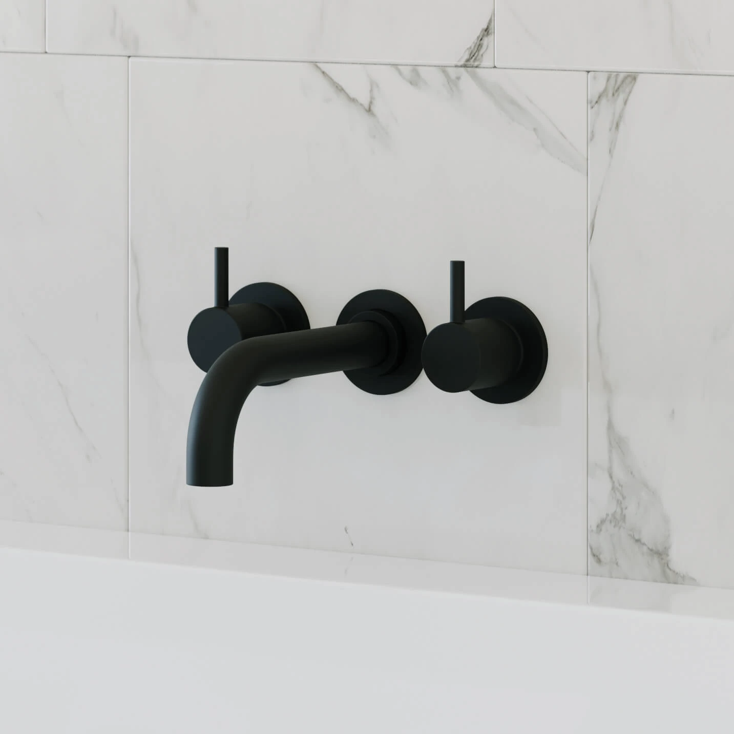 Crosswater MPRO 3 Hole Wall Mounted Bath Filler Tap - Slate 5 Crosswater MPRO 3 Hole Wall Mounted Bath Filler Tap - Slate - Image 3