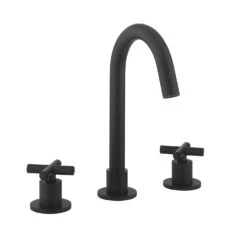 Crosswater MPRO 3 Hole Basin Mixer Tap With Crosshead Handles - Brushed Brass -Vado Sale Store crosswater mpro crosshead black 3 hole basin tap cutout