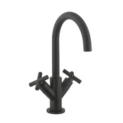 Crosswater MPRO Mono Basin Mixer Tap With Crosshead Handles - Brushed Stainless Steel Effect -Vado Sale Store crosswater mpro crosshead black mono basin mixer cutout