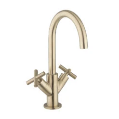 Crosswater MPRO Mono Basin Mixer Tap With Crosshead Handles - Brushed Stainless Steel Effect -Vado Sale Store crosswater mpro crosshead brass mono basin mixer cutout