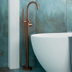 Crosswater MPRO Floorstanding Bath And Shower Mixer With Shower Kit - Brushed Stainless Steel 18 Crosswater MPRO Floorstanding Bath And Shower Mixer With Shower Kit - Brushed Stainless Steel -Vado Sale Store crosswater mpro freestanding bath mixer bronze lifestyle zoom