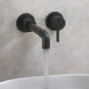Crosswater MPRO Industrial 2 Hole Wall Mounted Basin Mixer Tap - Carbon Black