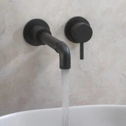 Crosswater MPRO Industrial 2 Hole Wall Mounted Basin Mixer Tap - Carbon Black