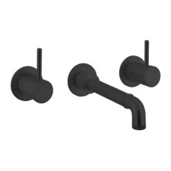 Crosswater MPRO Industrial 3 Hole Wall Mounted Basin Mixer Tap - Carbon Black