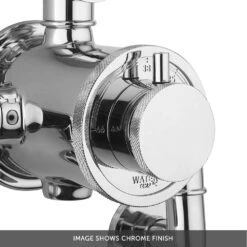 Crosswater MPRO Industrial Multifunction Thermostatic Shower Valve & Rigid Riser Kit - Carbon Black -Vado Sale Store crosswater mpro industrial chrome valve detail banner 1