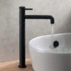Crosswater MPRO Industrial Tall Basin Mixer Tap - Carbon Black -Vado Sale Store crosswater mpro industrial tall tap lifestyle2