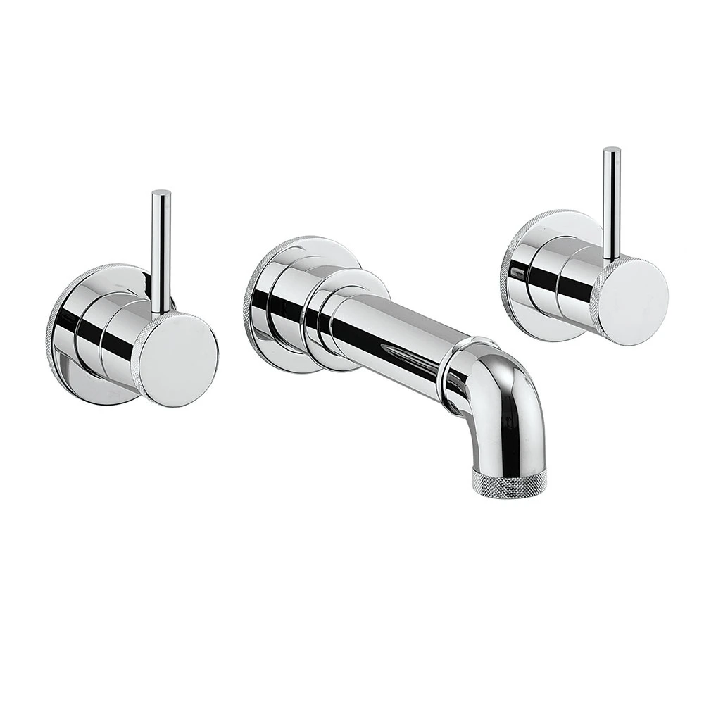 Crosswater MPRO Industrial 3 Hole Wall Mounted Bath Spout Tap - Chrome 4 Crosswater MPRO Industrial 3 Hole Wall Mounted Bath Spout Tap - Chrome - Image 2