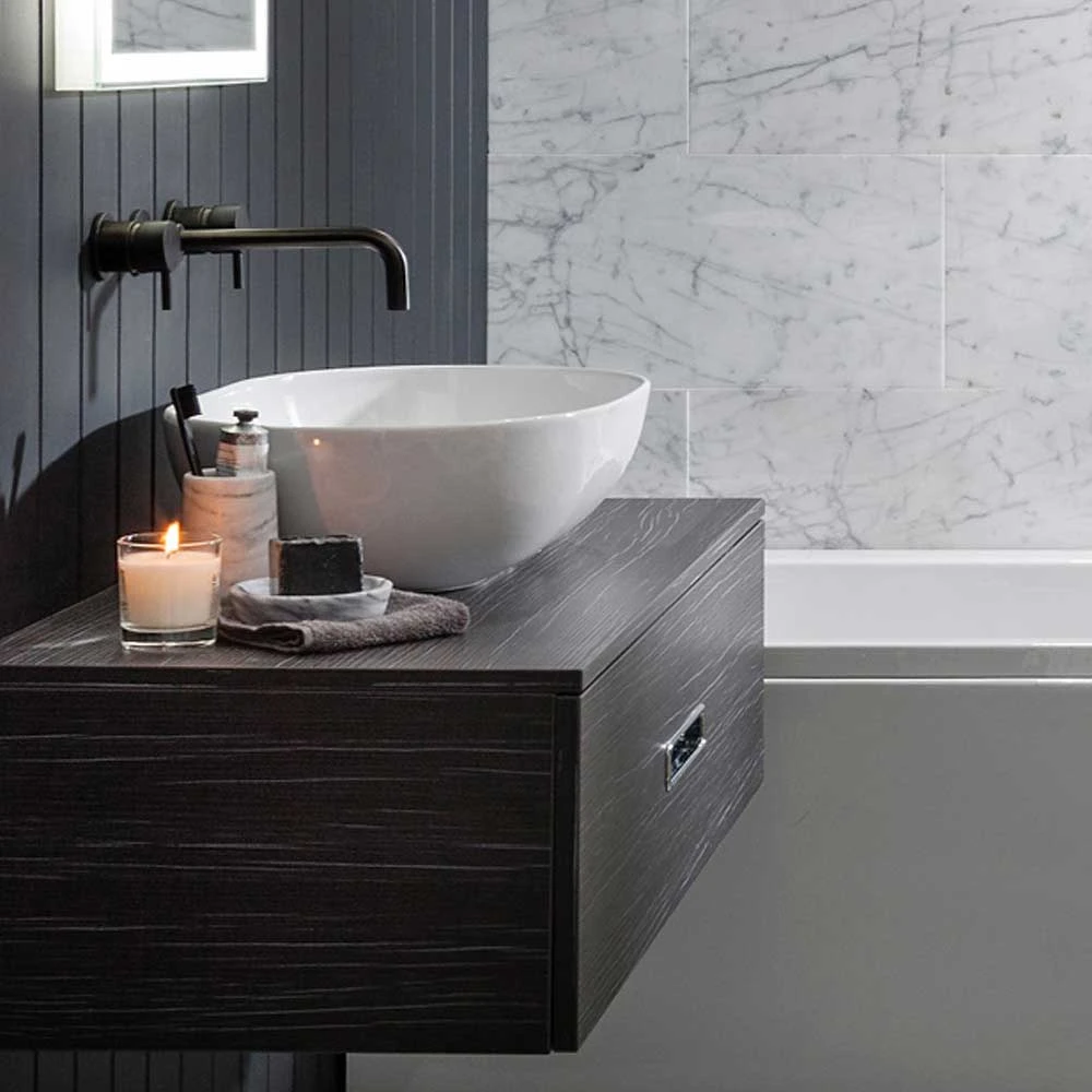 Crosswater MPRO Wall Mounted Basin Mixer With Twin Levers & Spout - Chrome 12 Crosswater MPRO Wall Mounted Basin Mixer With Twin Levers & Spout - Chrome - Image 10