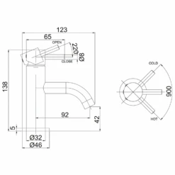 Crosswater MPRO Single Lever Mini Monobloc Basin Mixer -Vado Sale Store crosswater mpro mini basin mixer pro114dnc tech